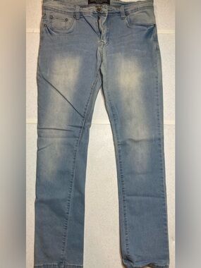Truth & Substance Men’s Light Wash Blue Stretch Slim Skinny Jeans 34 / 32